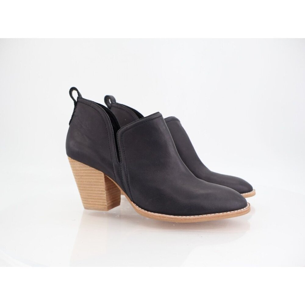Jeffrey Campbell Rosalee Ankle Bootie Womens Size 11 Black Leather Slip On Boot